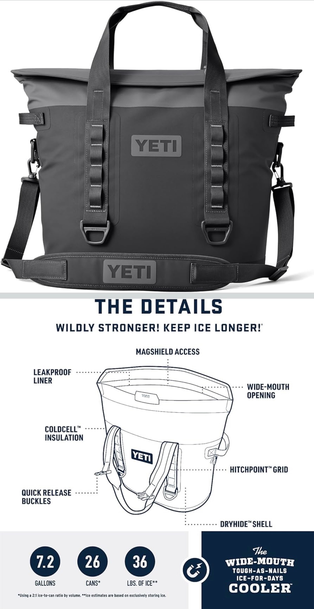 YETI Hopper M30 Portable Soft Coolers with MagShield Access