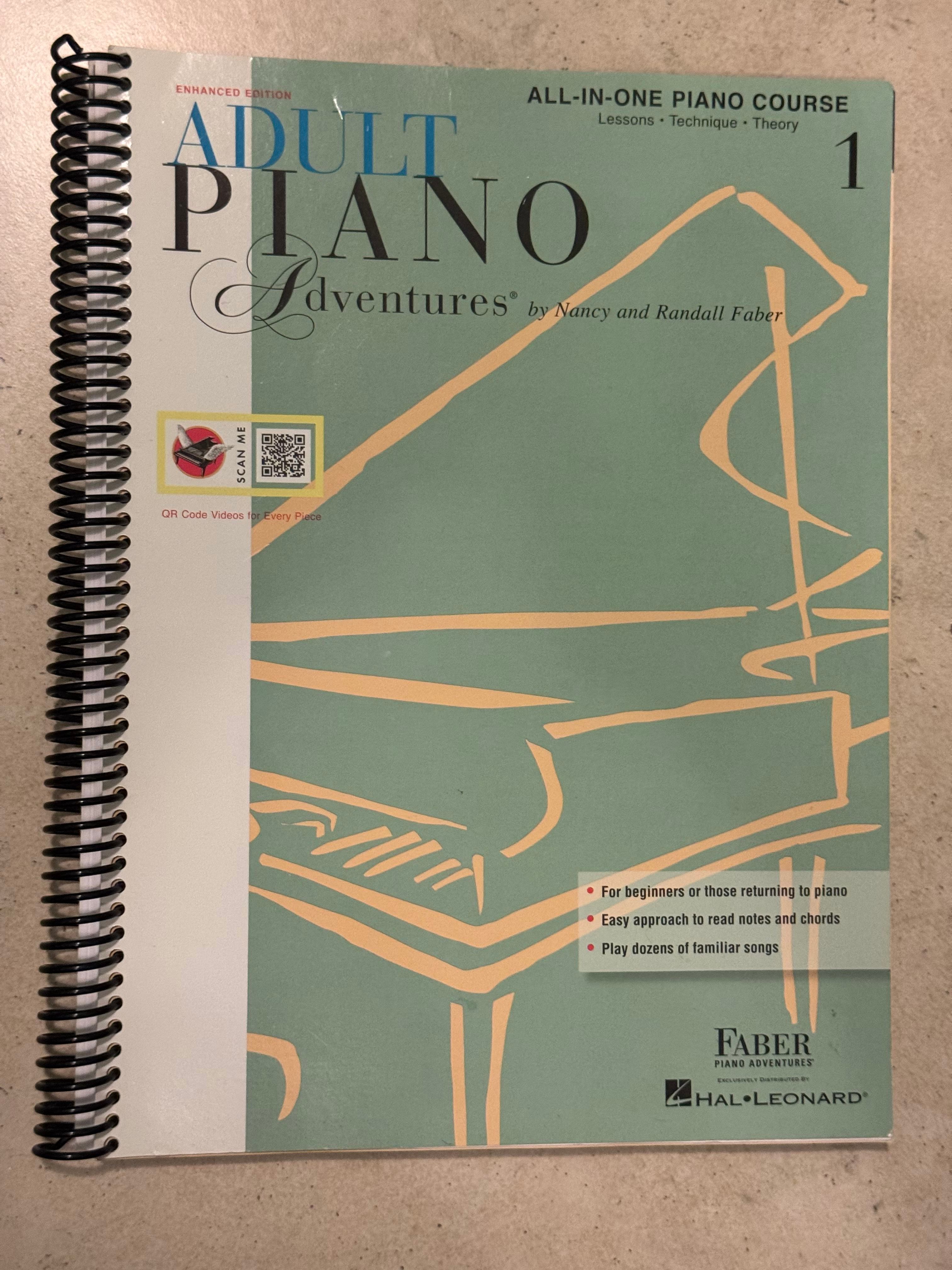 Adult Piano Adventures All-in-One Piano Course Book 1