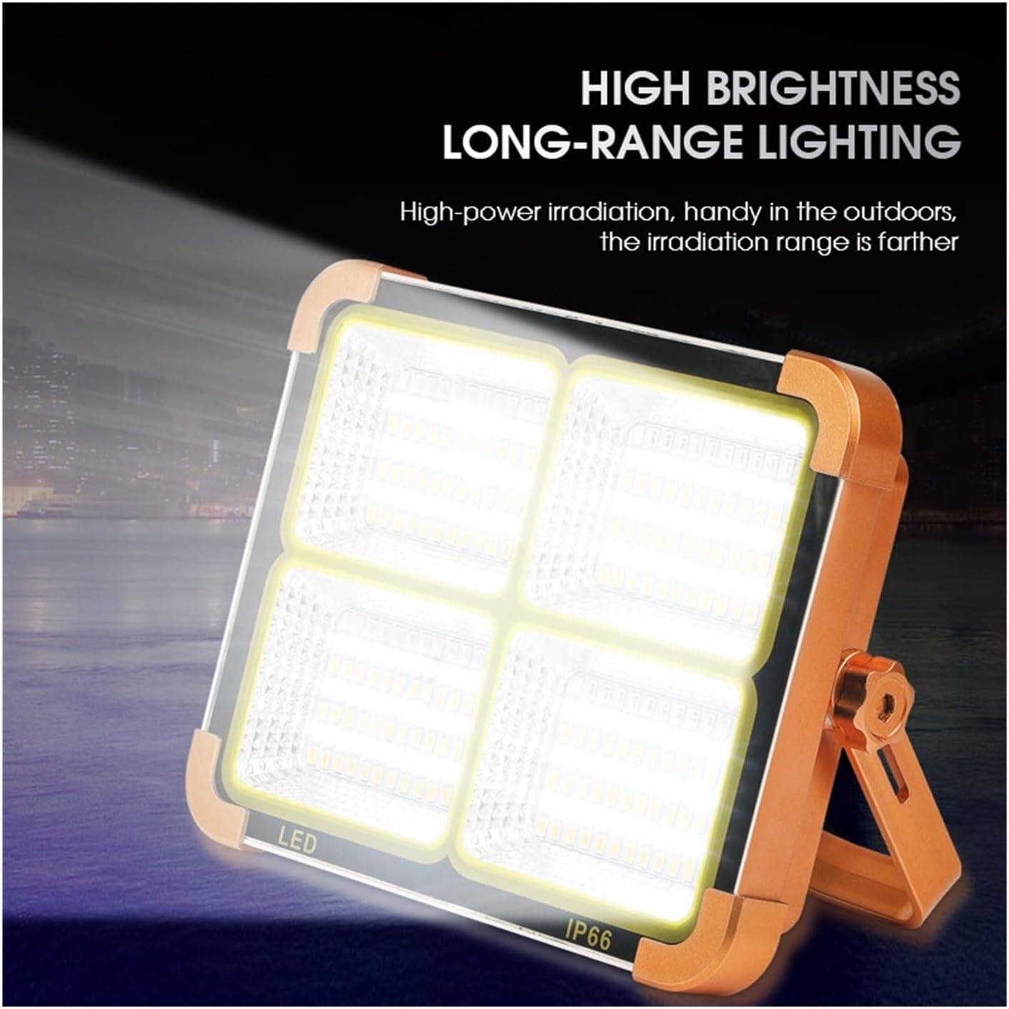 Solar LED Flood Light 1000W – Portable Work Light