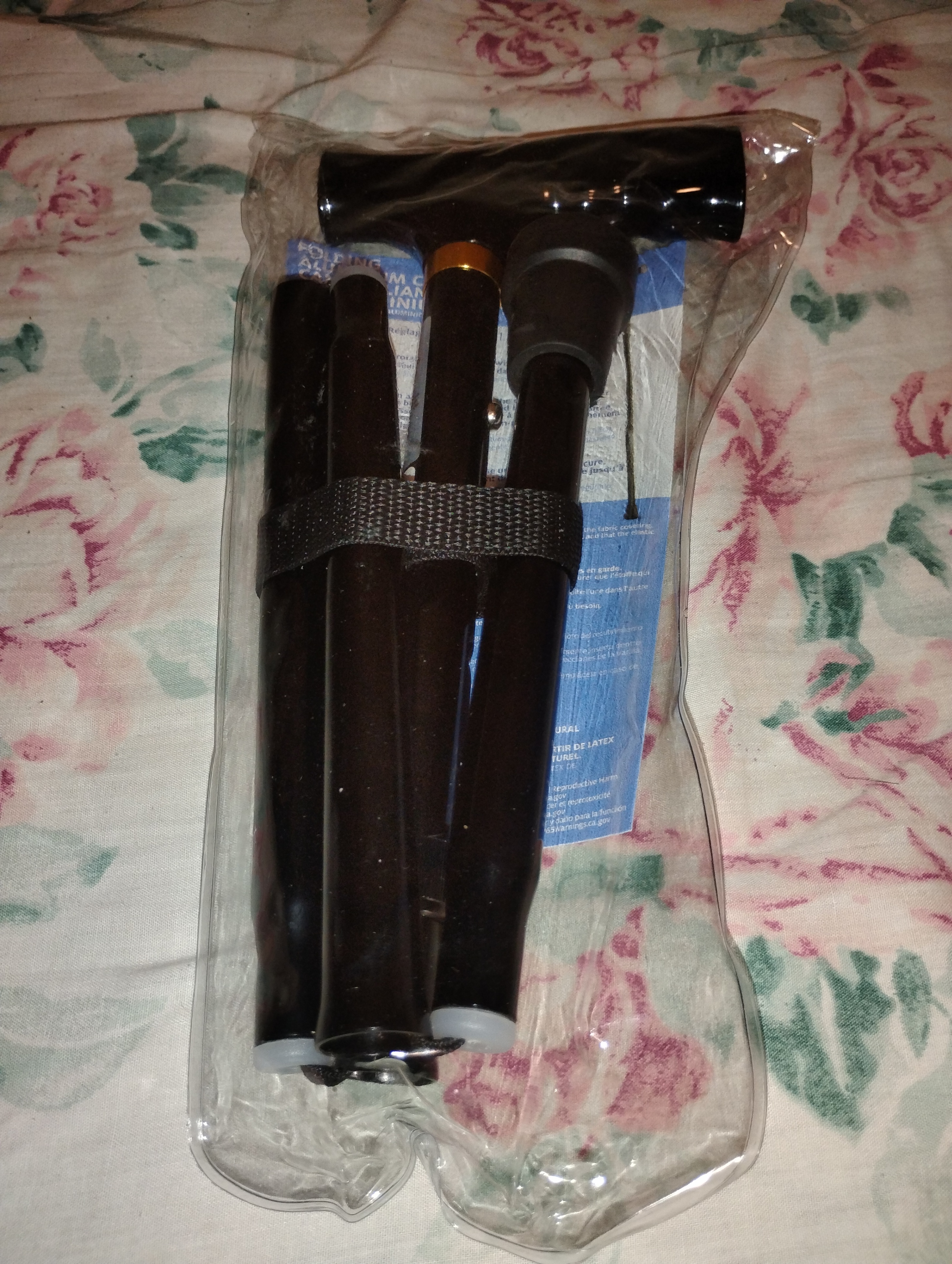 New Medline Folding Aluminum Cane - Black - photo 2