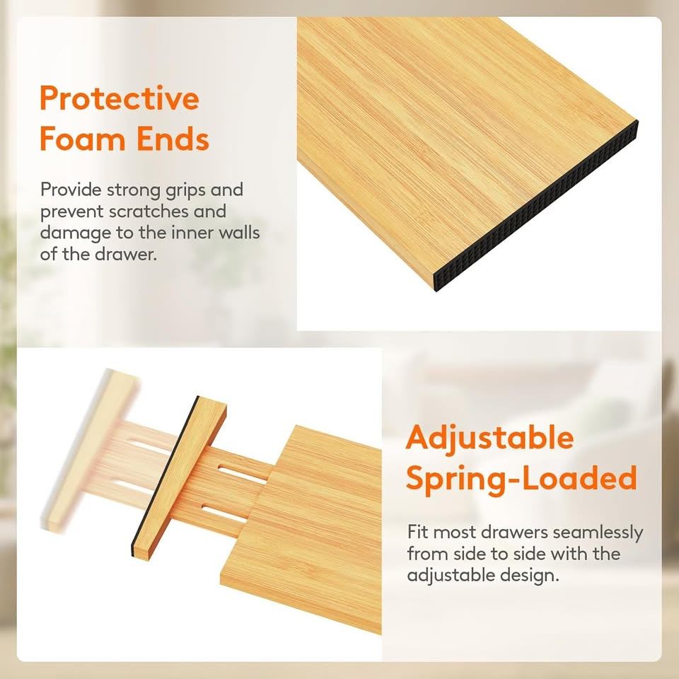 Bamboo Drawer Dividers - 6 Pack brand new in box - photo 5