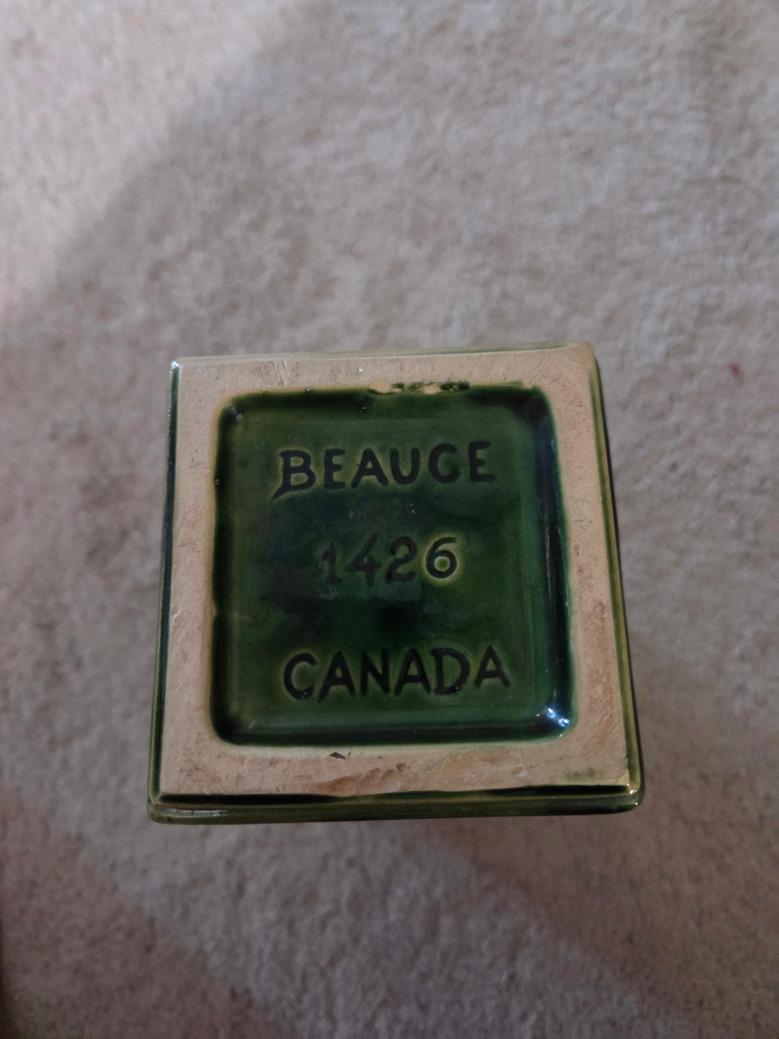 Vintage Beauge Canada MCM Vase #1426, Heavy Drip Glaze, 9.5" - photo 2