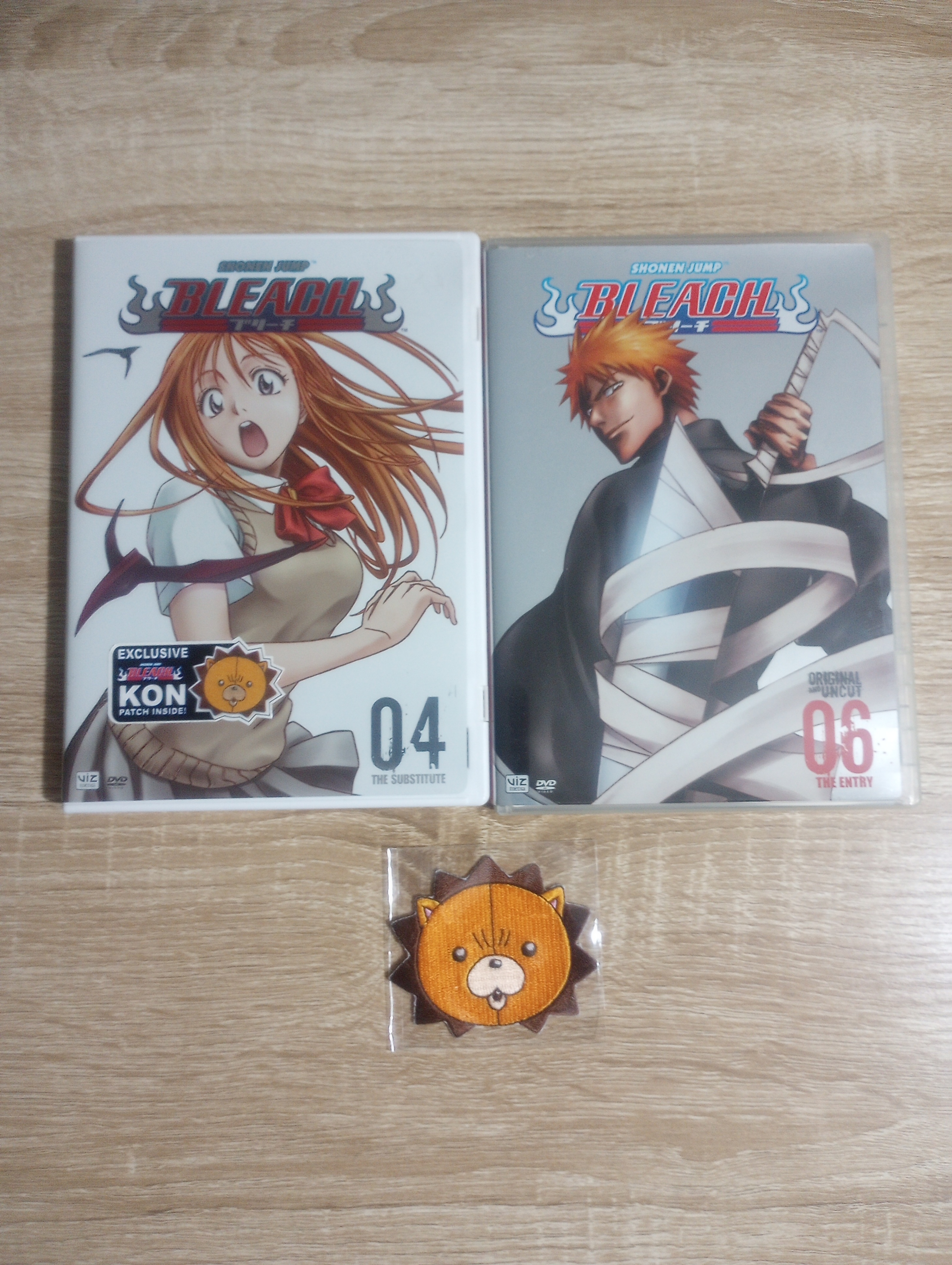 Bleach DVDs | Vol. 4 and 6 with Kon Patch