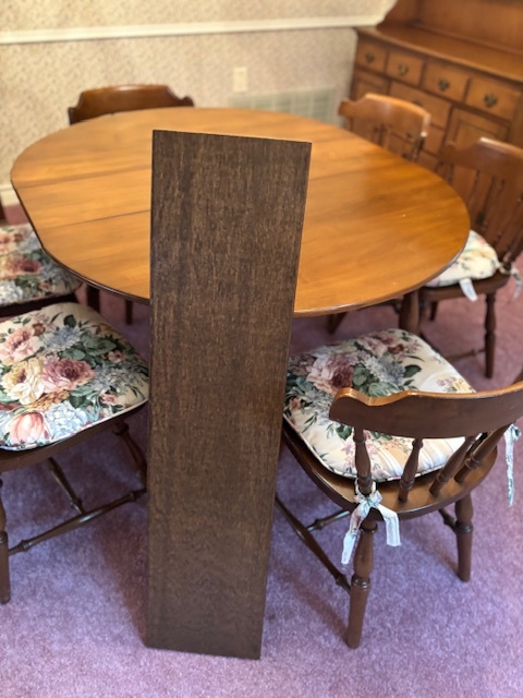 Solid Wood Oval Dining Table + 6 Chairs and Extension Leaf - photo 4