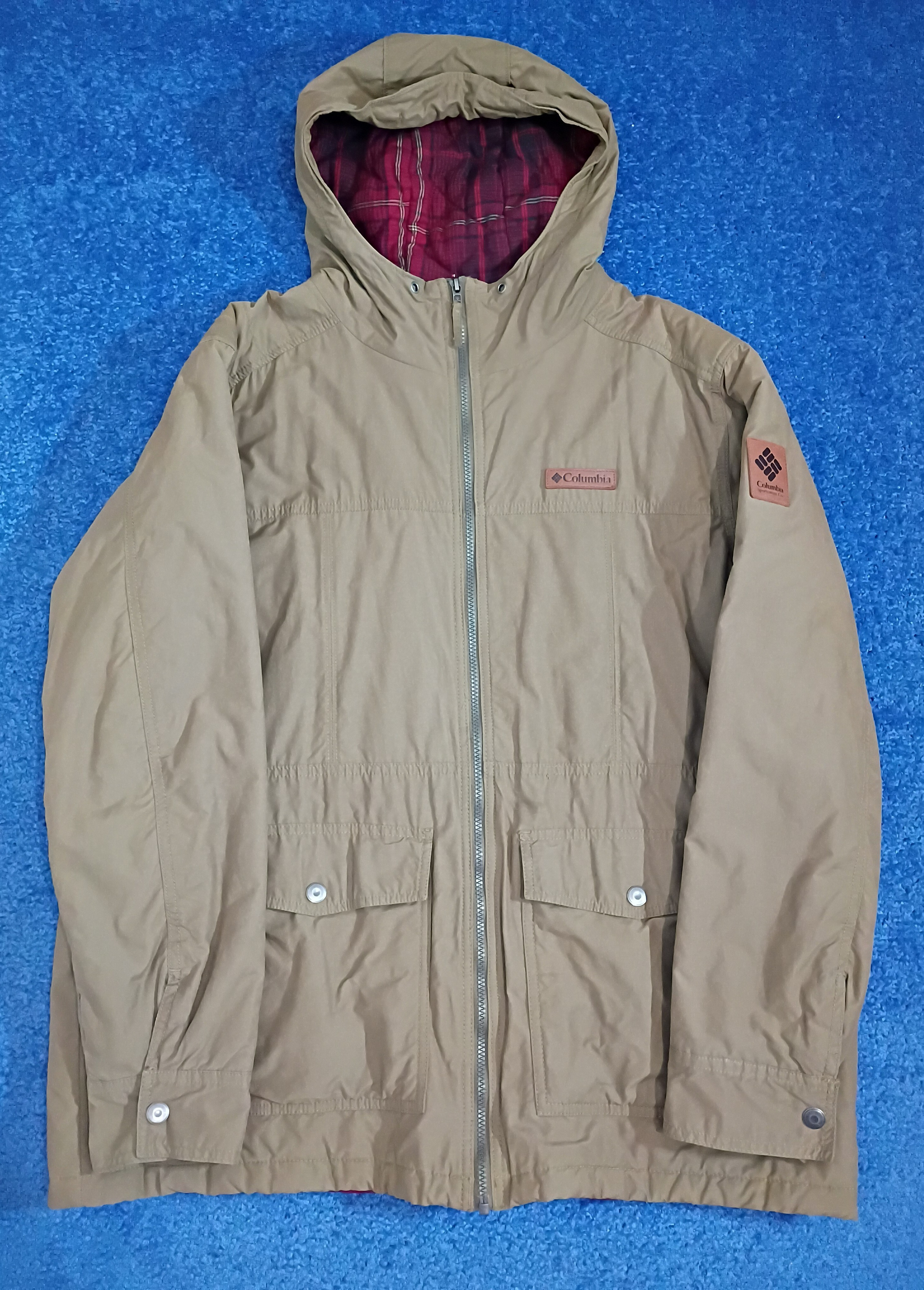 Large - Colombia - Hooded Zip up Jacket - Beige