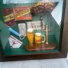 Pub/Bar Decor Mancave Liquor Beer Wooden Shadowbox - photo 5