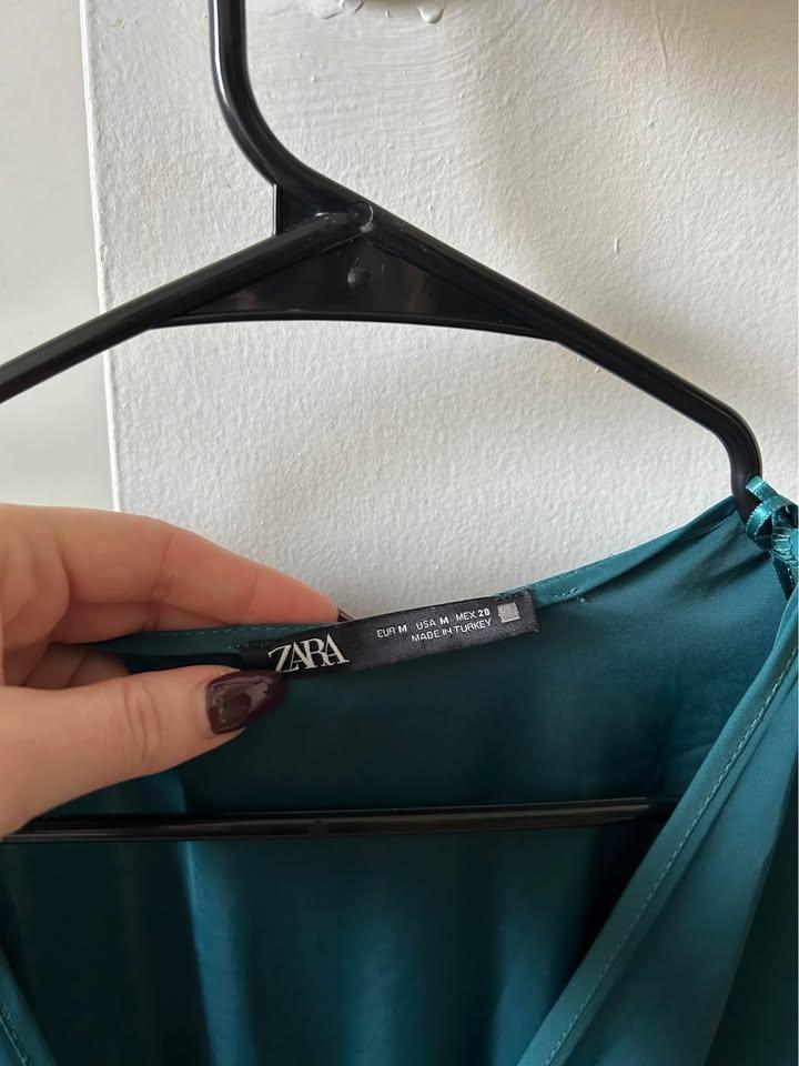 Zara Green/Blue Dress, Size M - photo 3