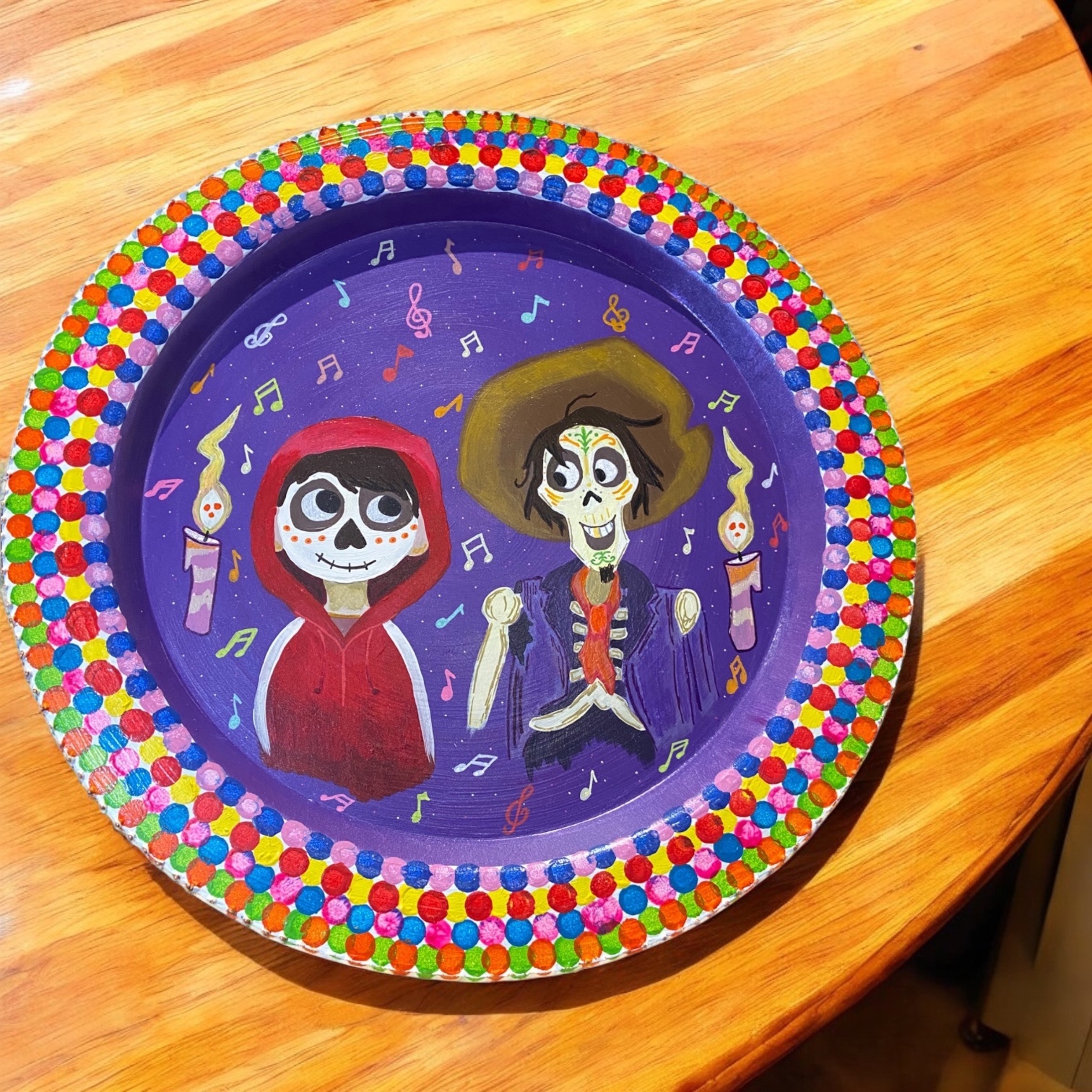 Hand Painted Coco Movie Character Decorative Tray - photo 5
