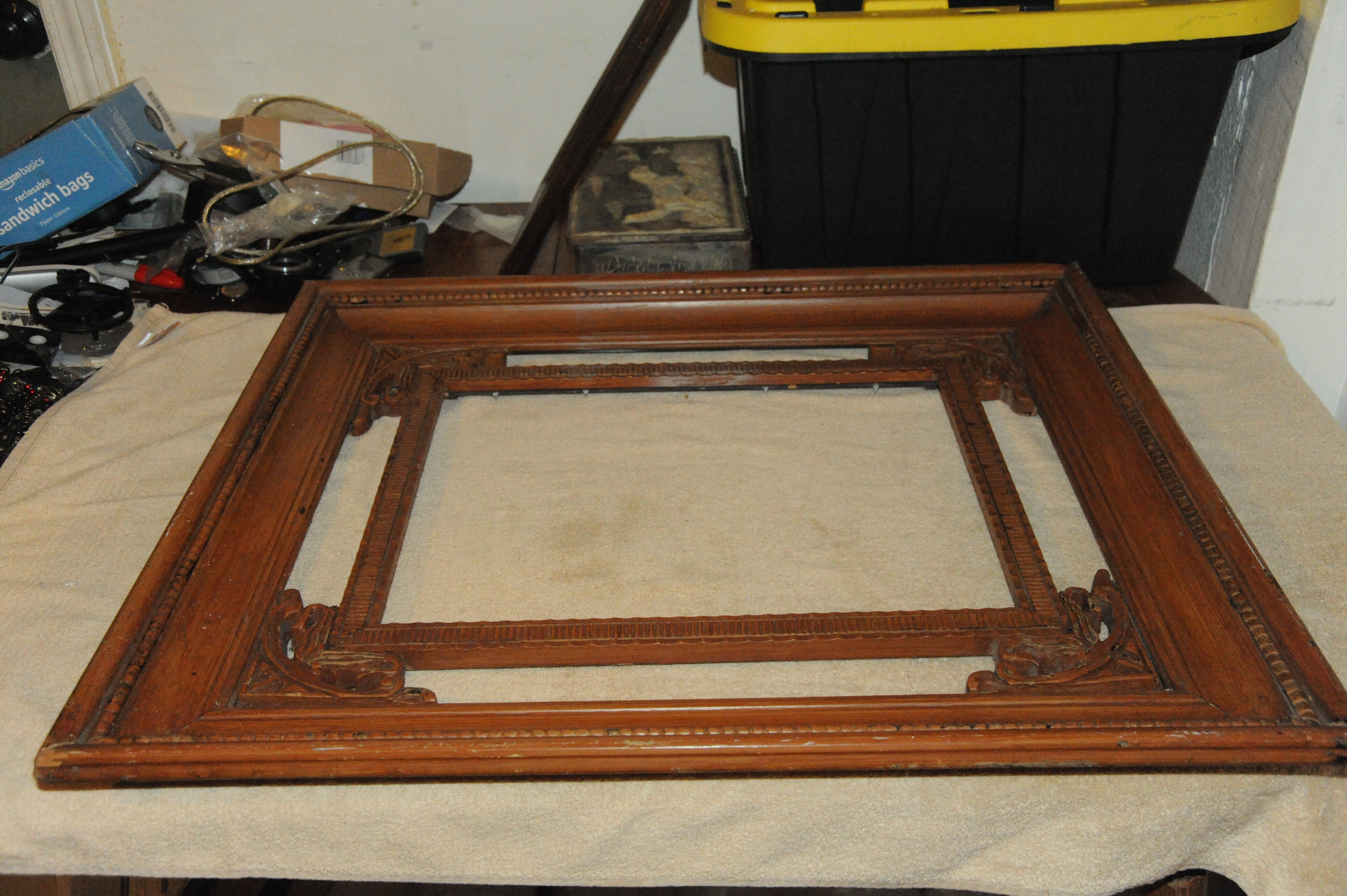 Antique Ornate Wooden Picture Frame