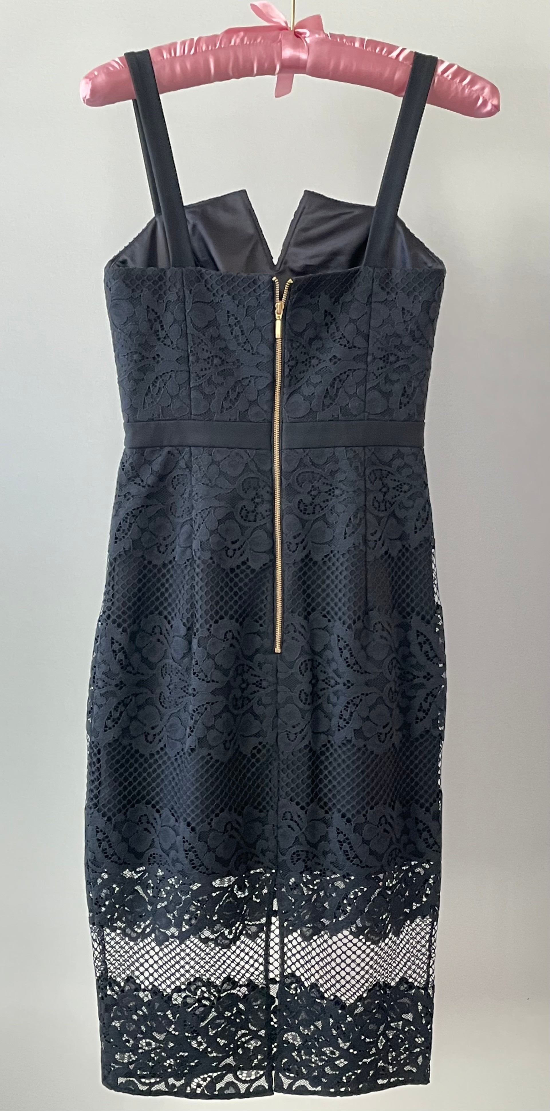 Ever New Melbourne Black Lace Midi Dress US 2 - photo 3