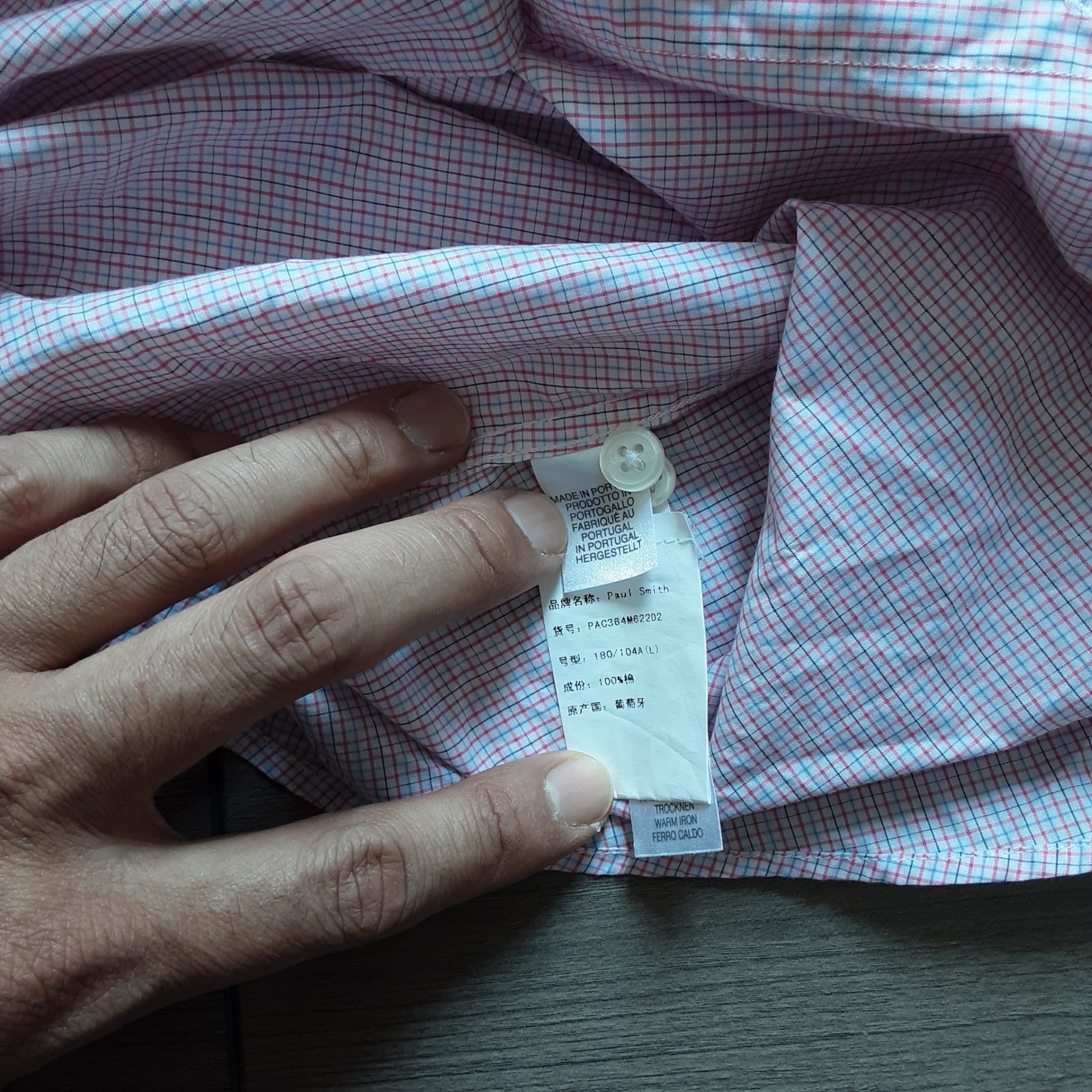 Paul Smith Checkered Shirt - Size L - photo 4
