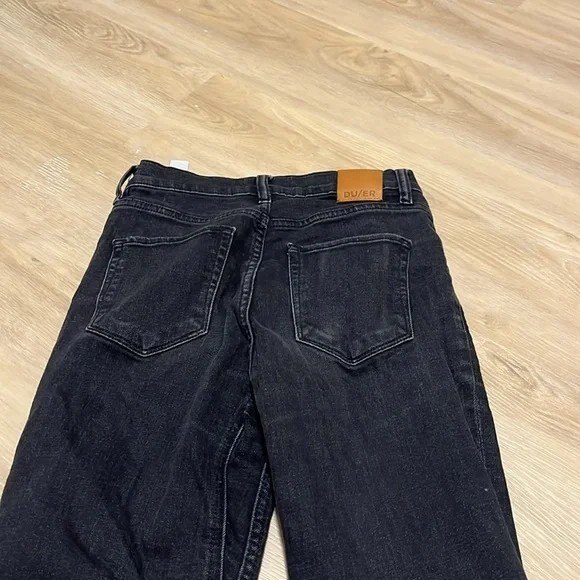 Duer Straight High Rise Black Jeans Womens 25x29 - photo 3