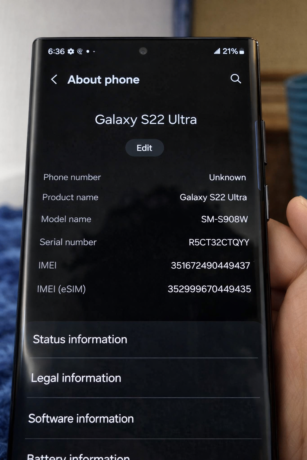 Samsung Galaxy S22 Ultra 512GB (Graphite) - photo 4