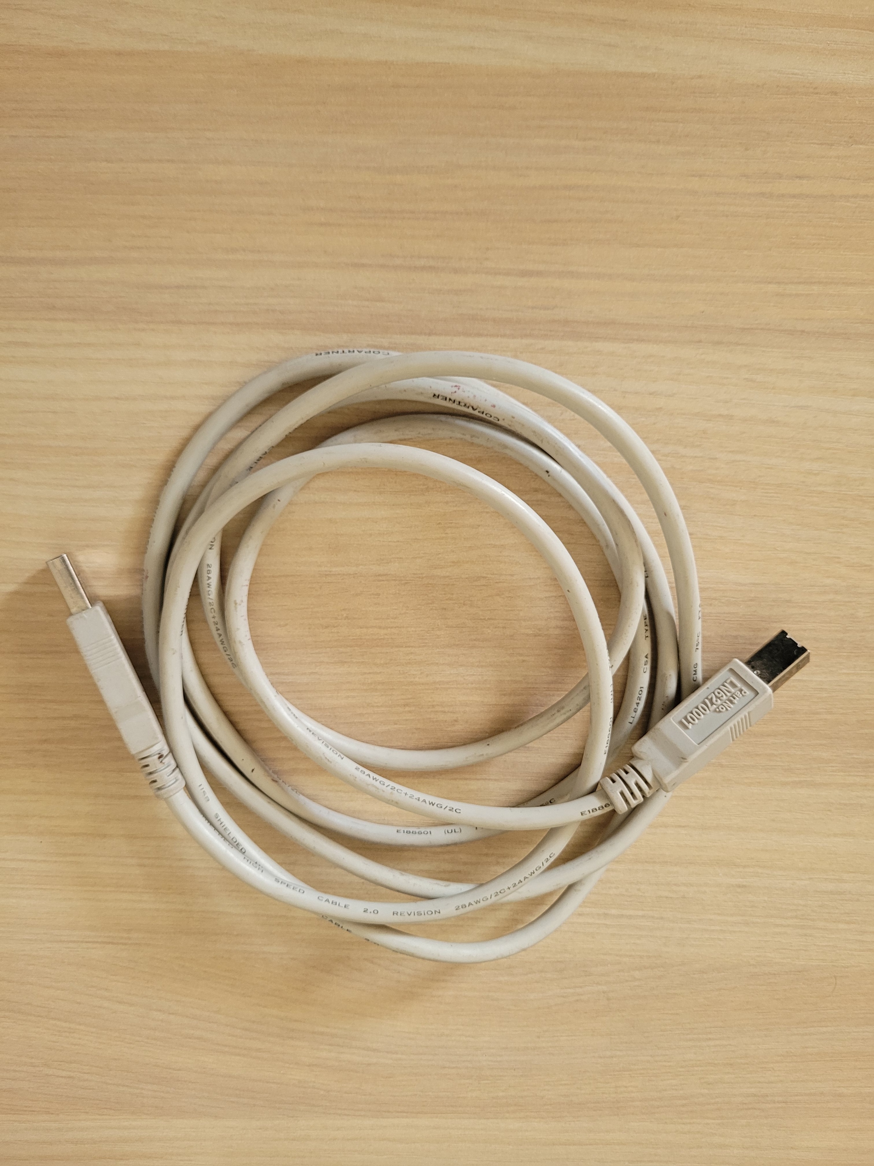 Printer cable USB 2.0 A-Male to B-Male (NEW) - photo 3