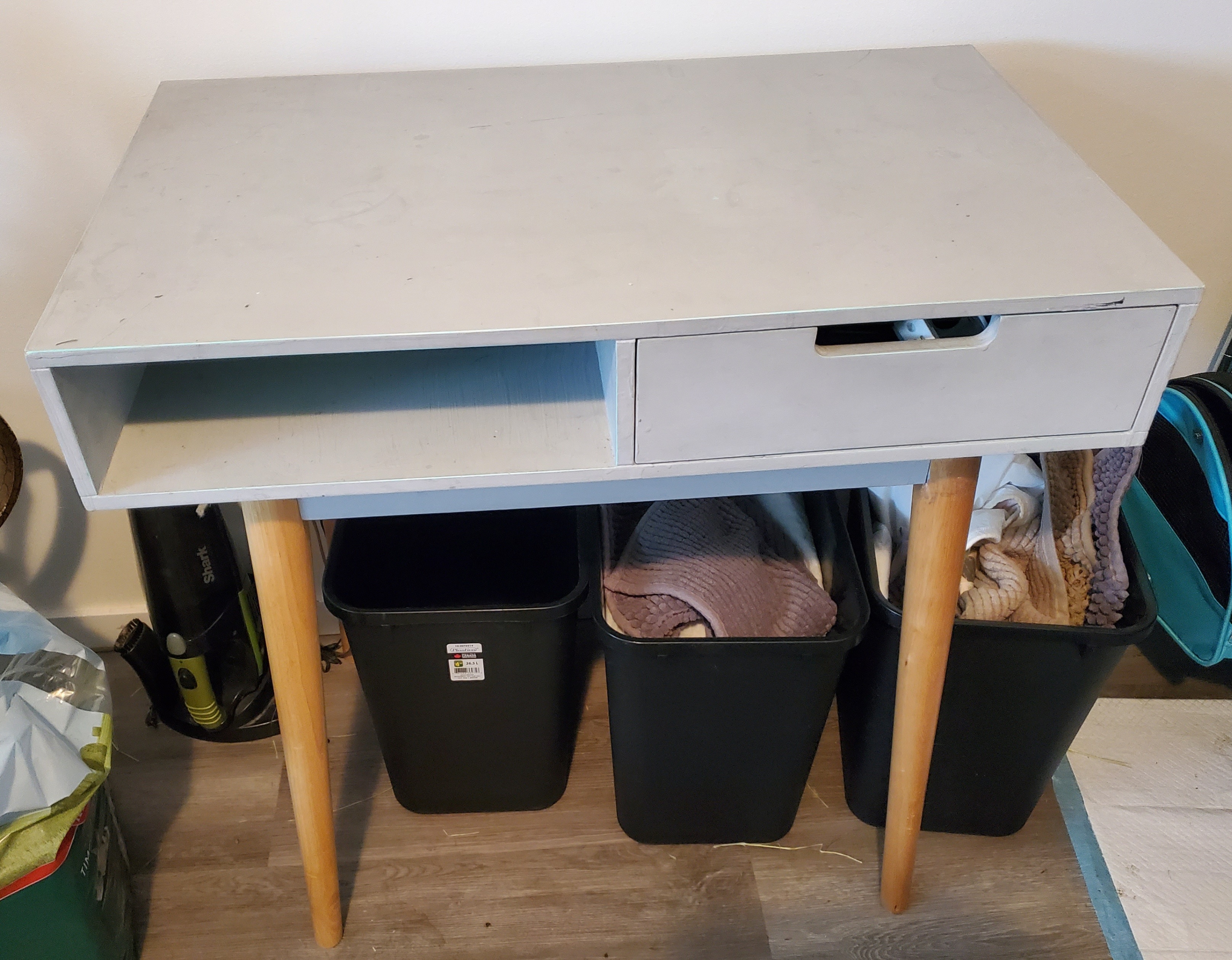 Grey Desk with Drawer