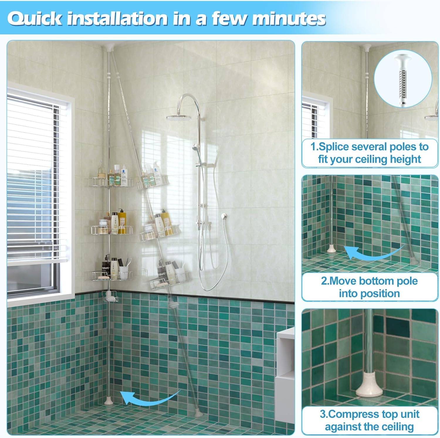 Stable Shower Caddy Tension Pole - New in Box! - photo 3