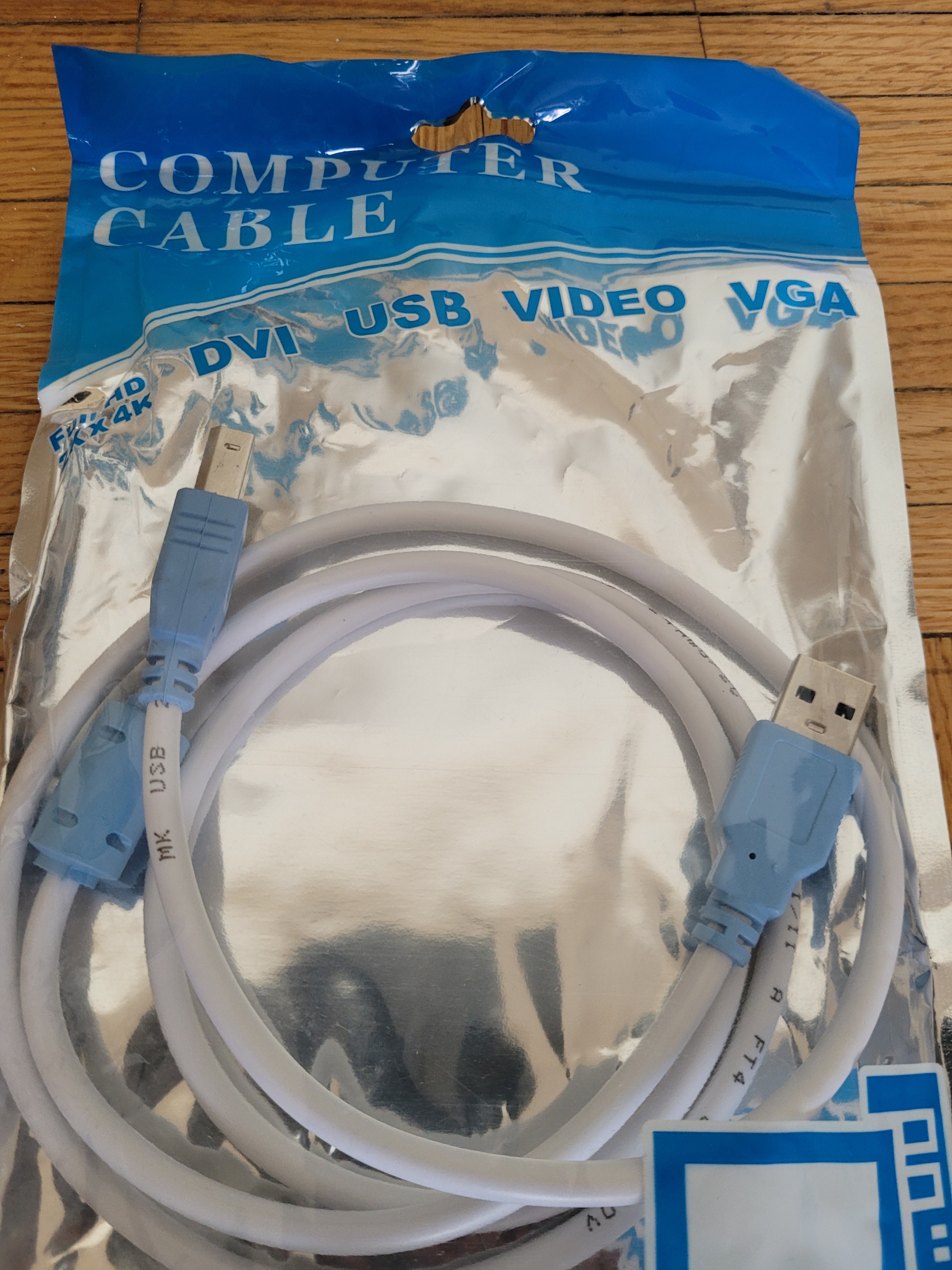 Printer cable USB 2.0 A-Male to B-Male (NEW) - photo 2