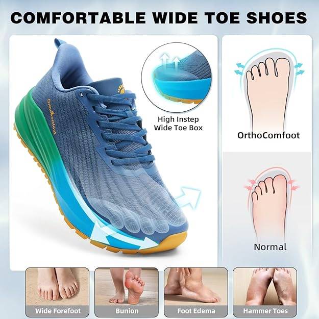 Men's Orthopedic Wide Plantar Fasciitis Shoes - photo 2