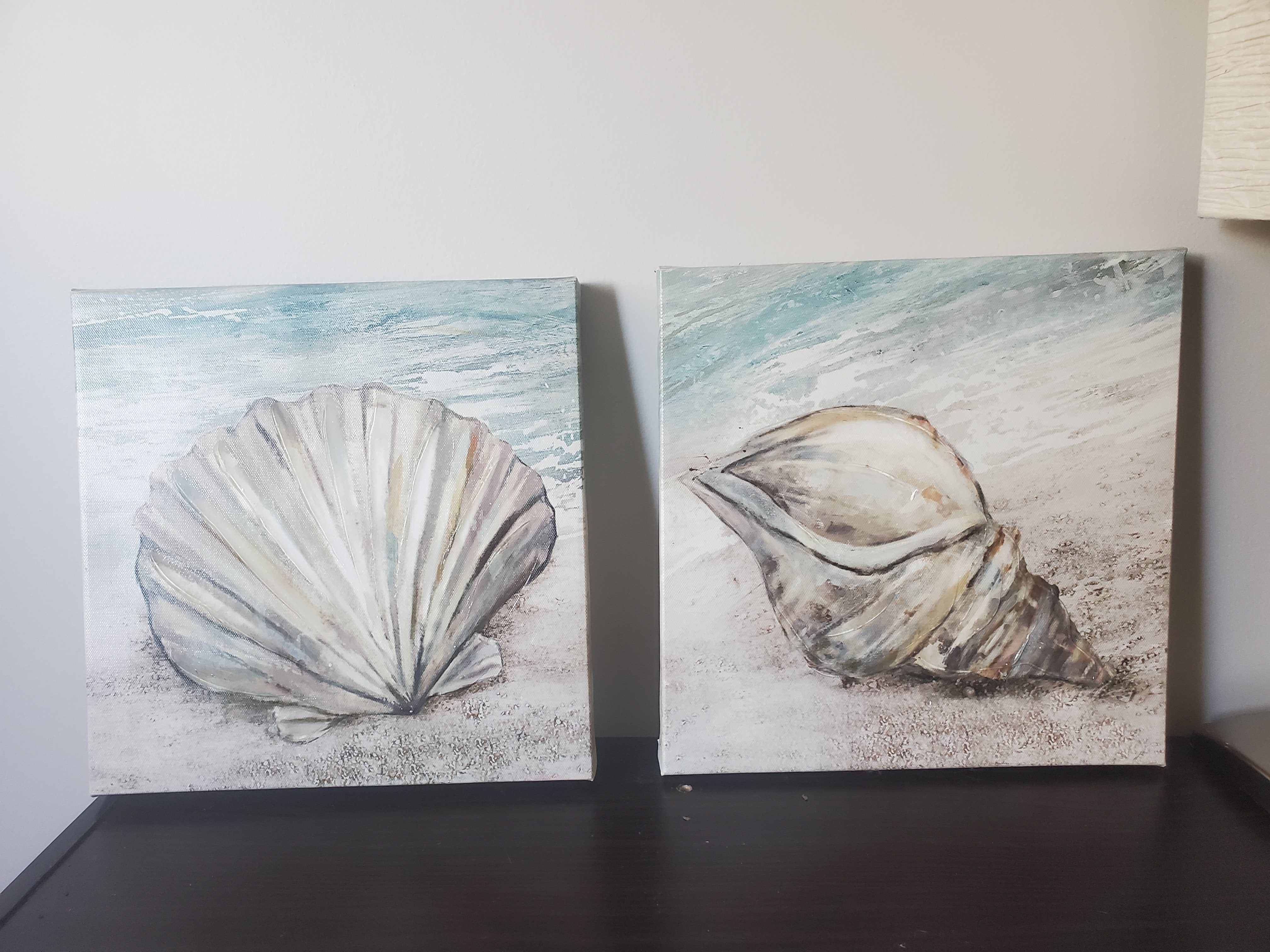 Seashell Canvas Wall Art - Set of 2