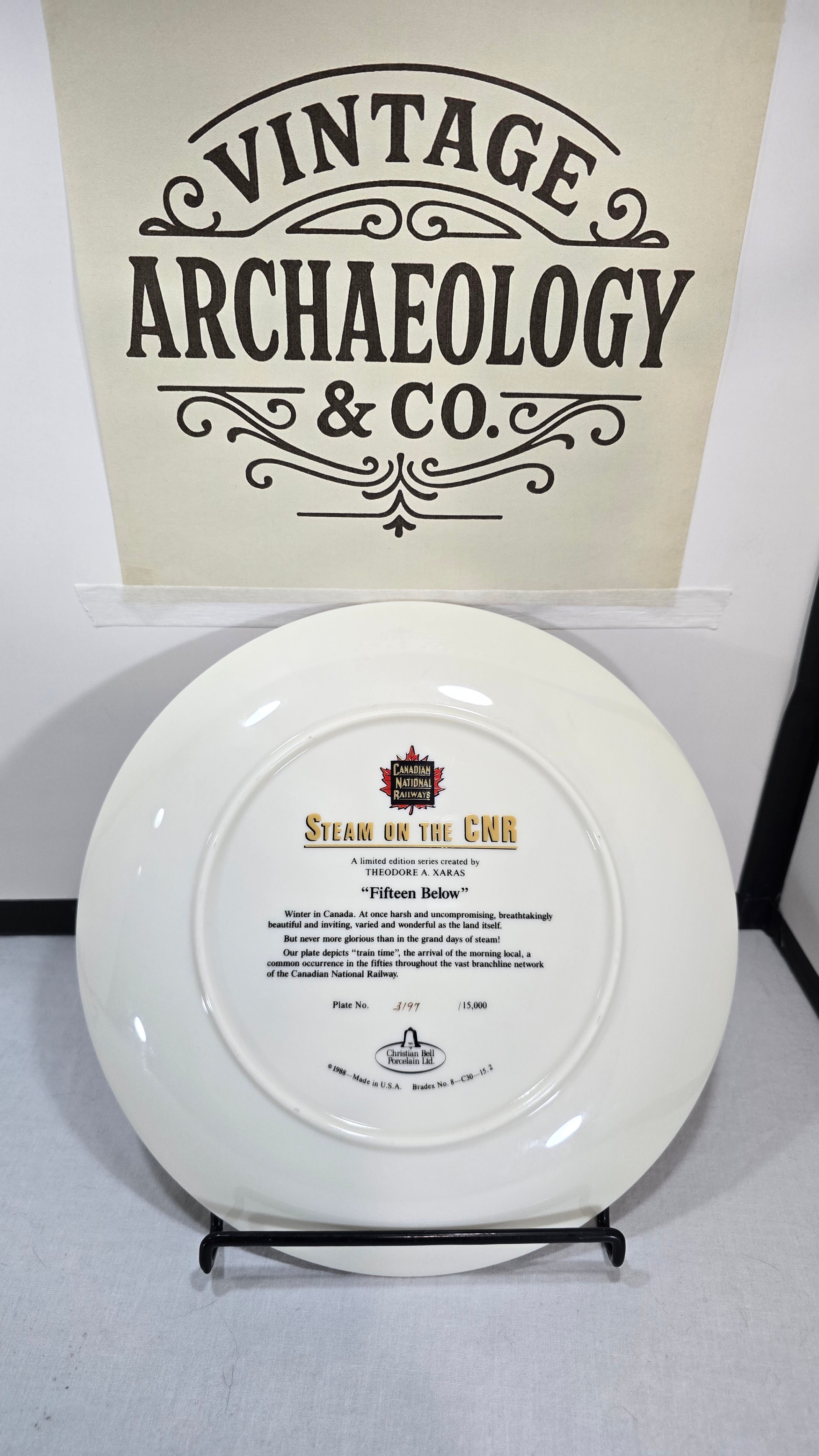 Canadian National Railway Plate - Fifteen Below - photo 3