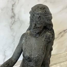Vintage Indoor Outdoor Garden Ornament Ceramic Hand Made Lady - photo 2