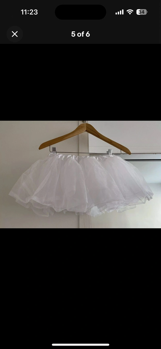 Girls 4+ Tutú Skirt Child S /P/ M up to Size 10 White Fluffy 🧡 - photo 5