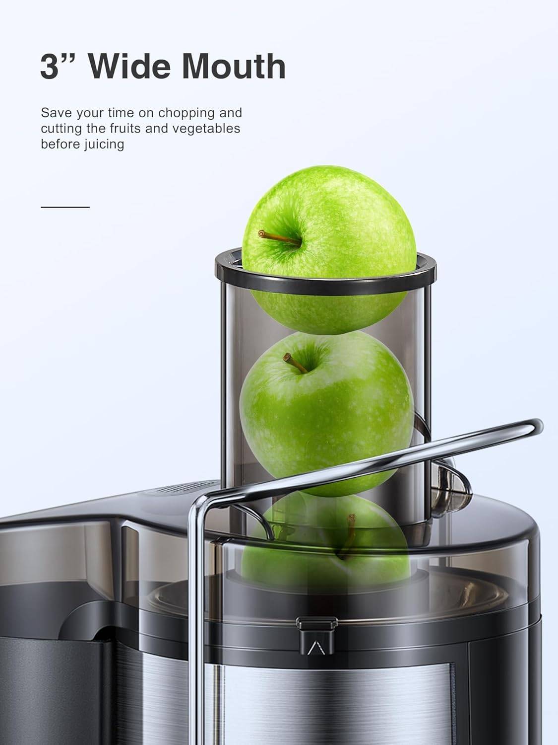 QCen Juicer Machine, 500W Centrifugal Juicer Extractor Wide mout - photo 4