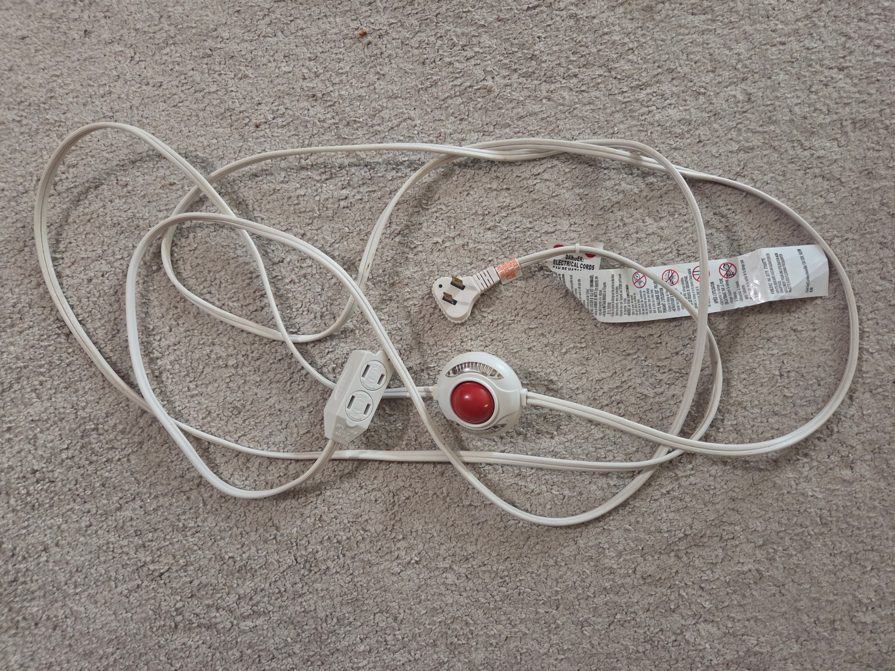 Woods 12ft Extension Cord with Foot Switch, 3 Outlets