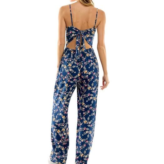 Brand New Juniors' Floral-Print Ruched-Front Jumpsuit - photo 4