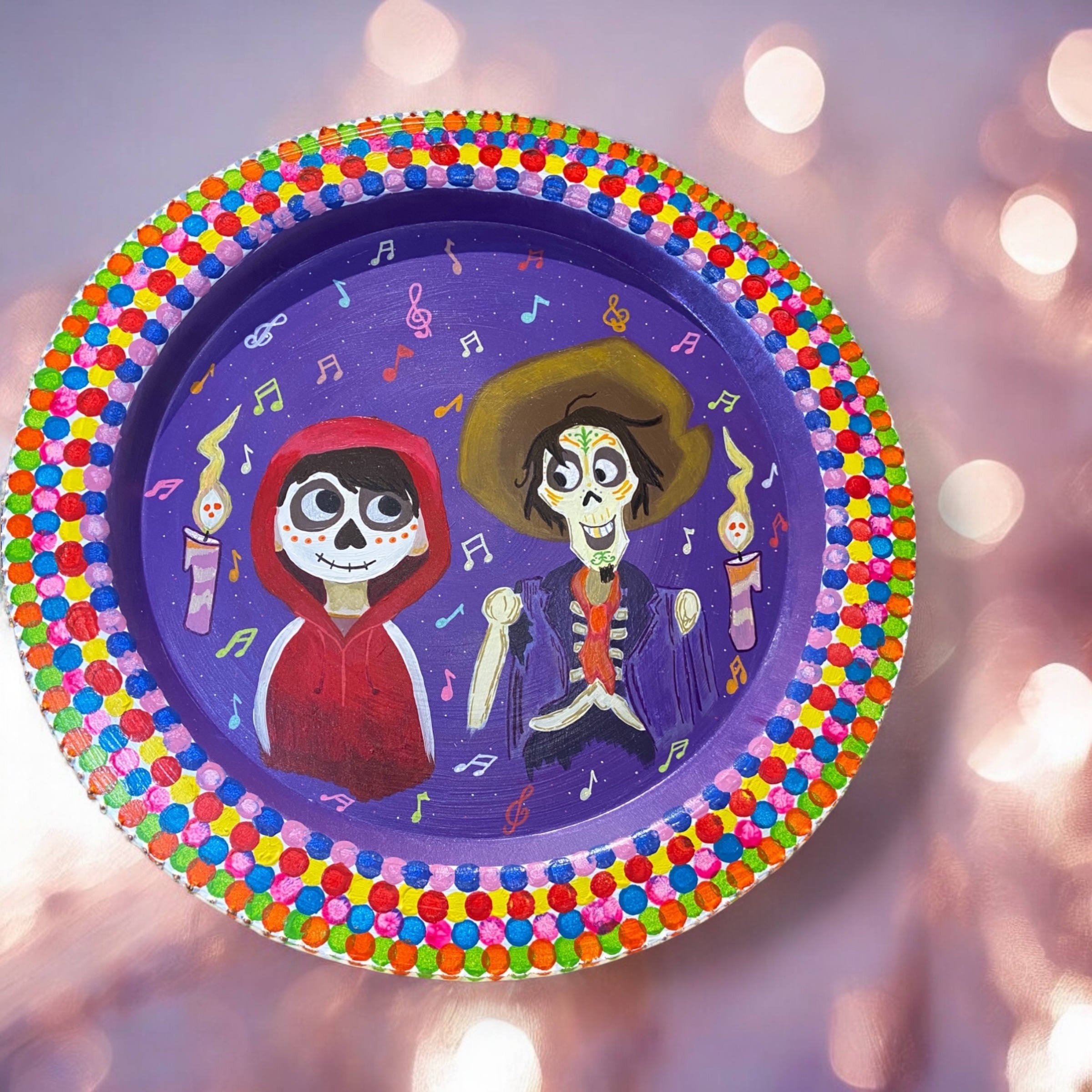 Hand Painted Coco Movie Character Decorative Tray - photo 2