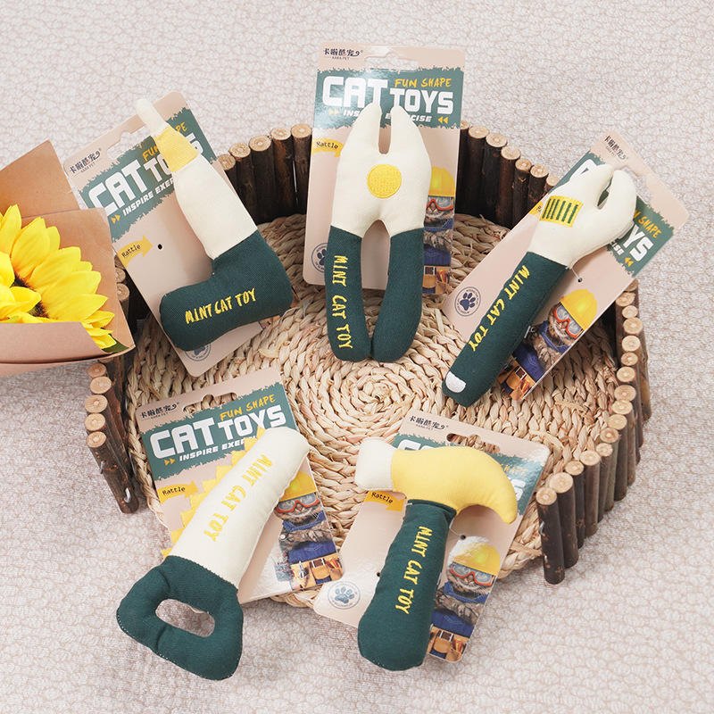 New - Repair Tool Design Catnip Interactive Plush Cat Toys
