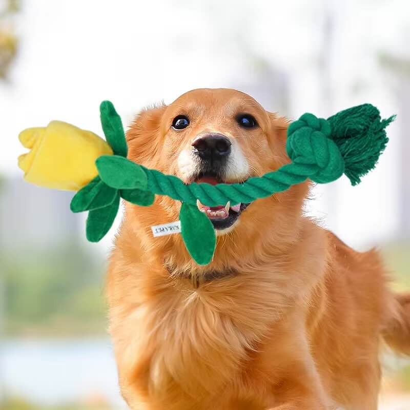 New: Pet Flower Dog Toy (Pink)