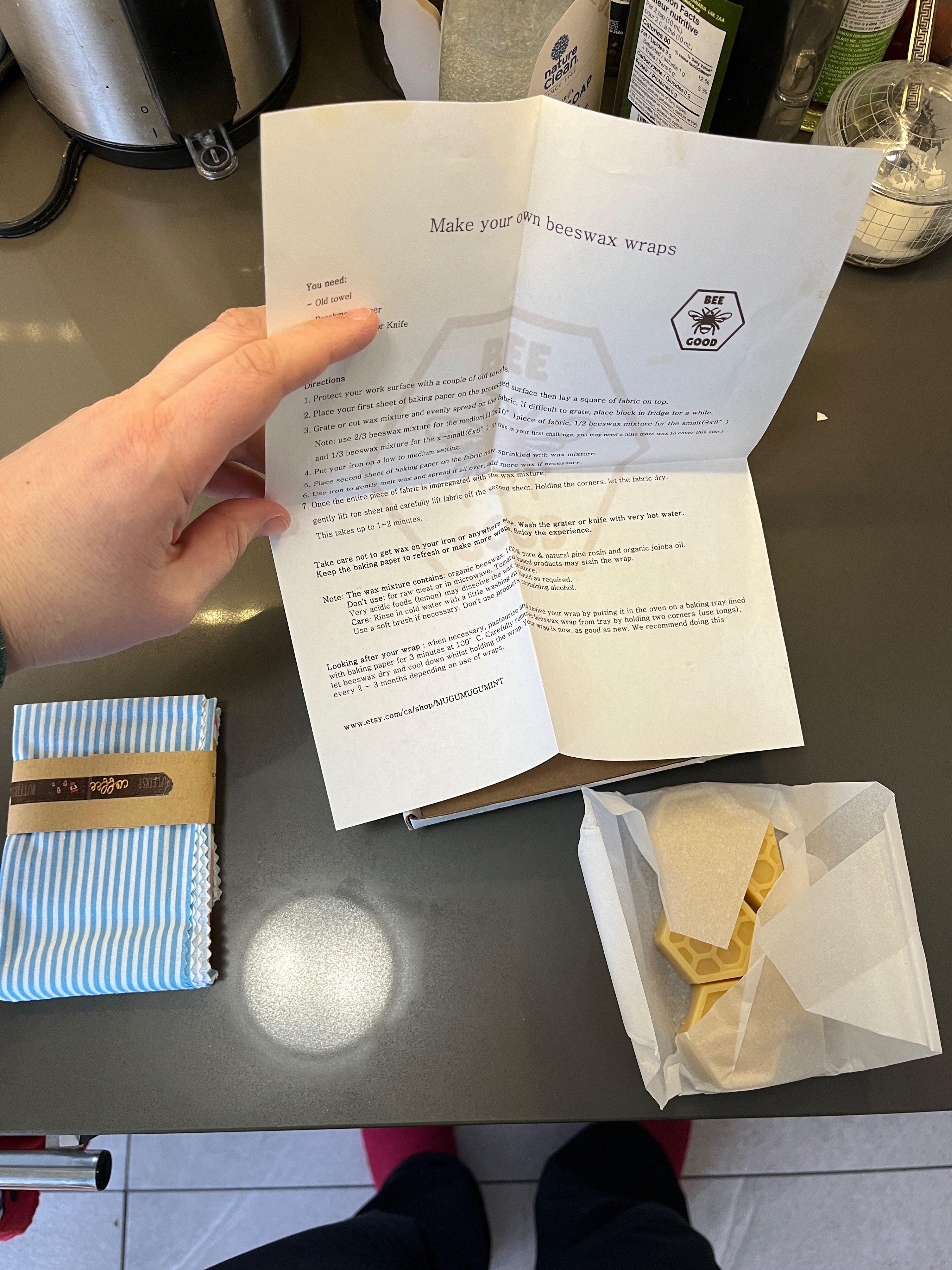 Kit to make Beeswax Food Wraps - photo 2