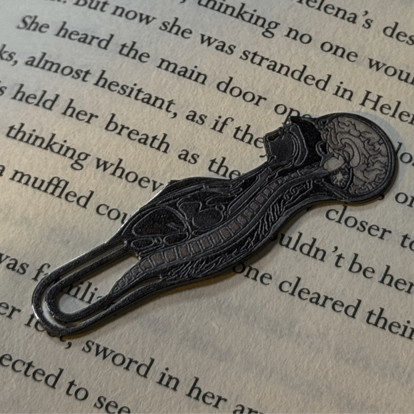 Anatomy Silhouette Metal Bookmark | Dark Academia Gothic - photo 5