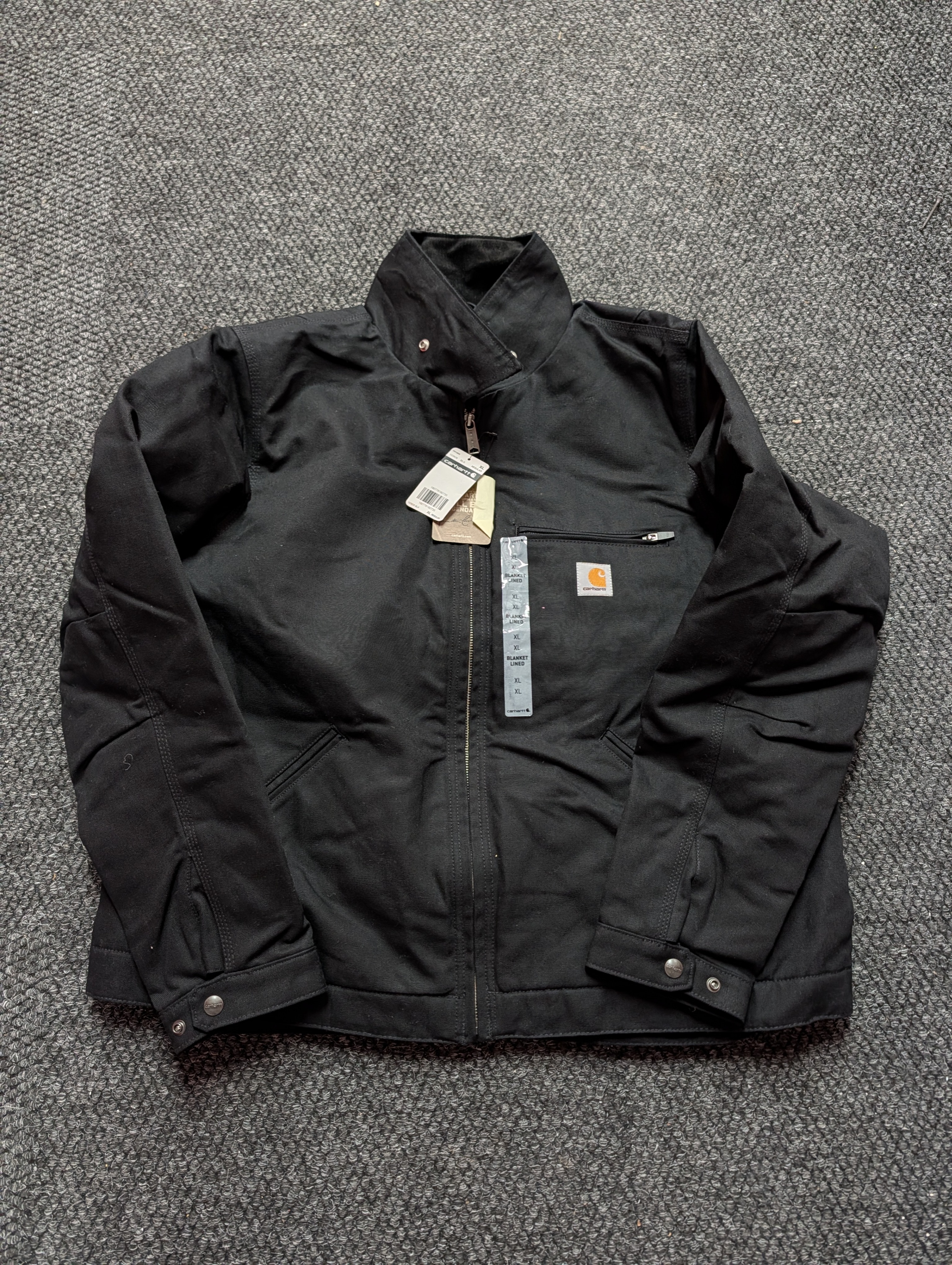 New Carhartt Black Blanket Lined Jacket XL
