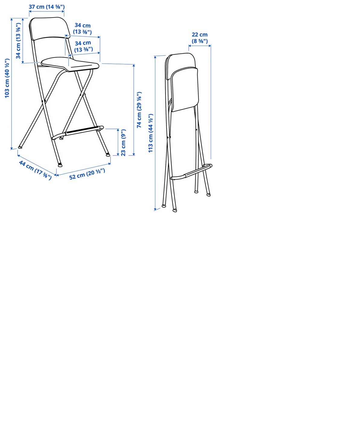 IKEA Franklin Bar Stools White TWO, retail $80 - photo 5