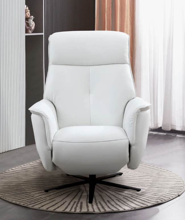 Wade Logan Genuine Leather Power Ergonomic Recliner - Assembled