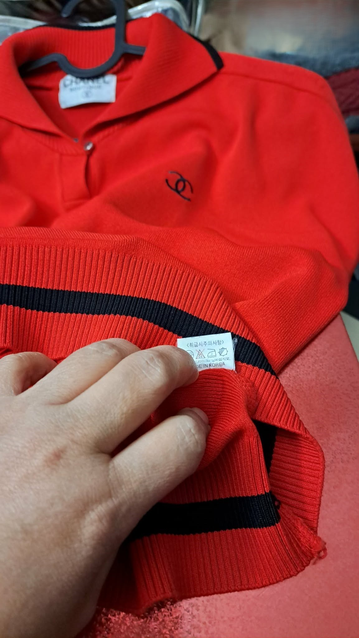 Vintage 90s Chanel Boutique Style Knit Polo Made in Korea - photo 3