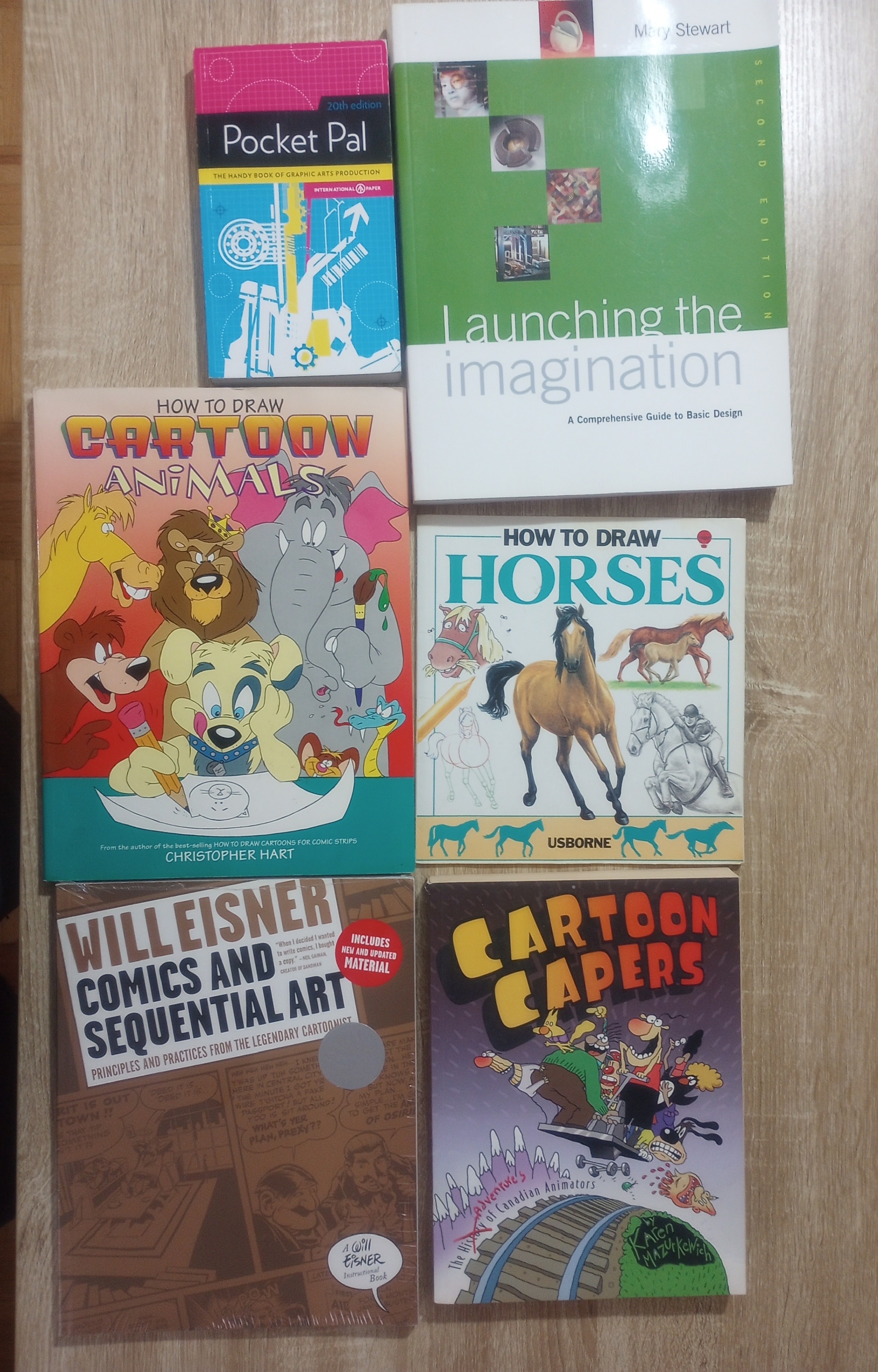 Various How to Draw, Graphic Design, and Cartoon books