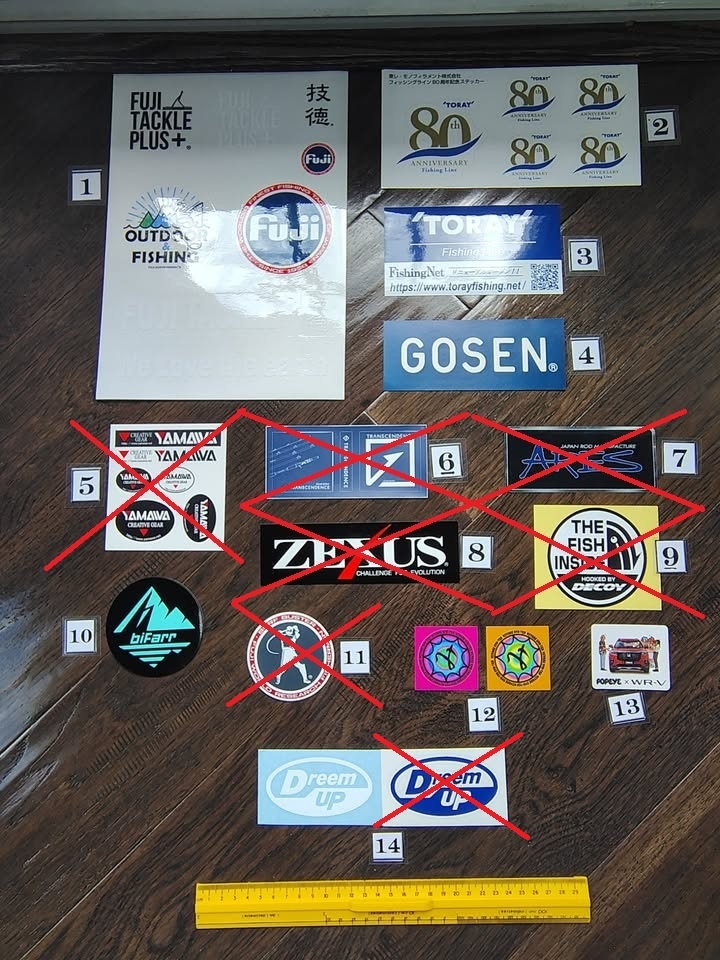 BRAND NEW Various JDM Fishing Decals Stickers Boat Truck ATV