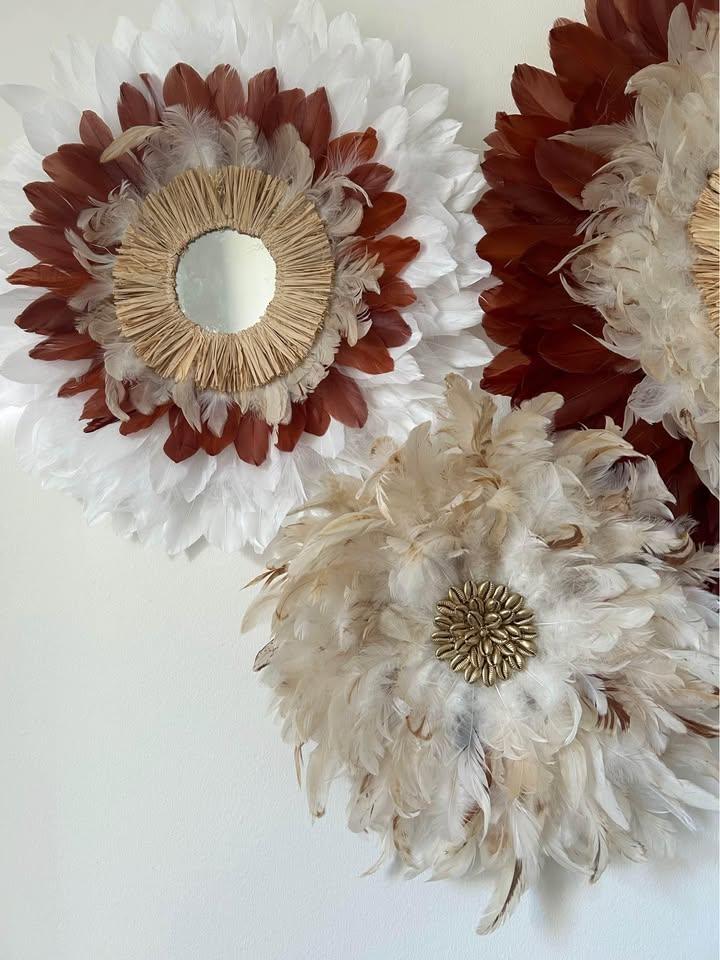 Handmade Feather Wall Decor Set - photo 3