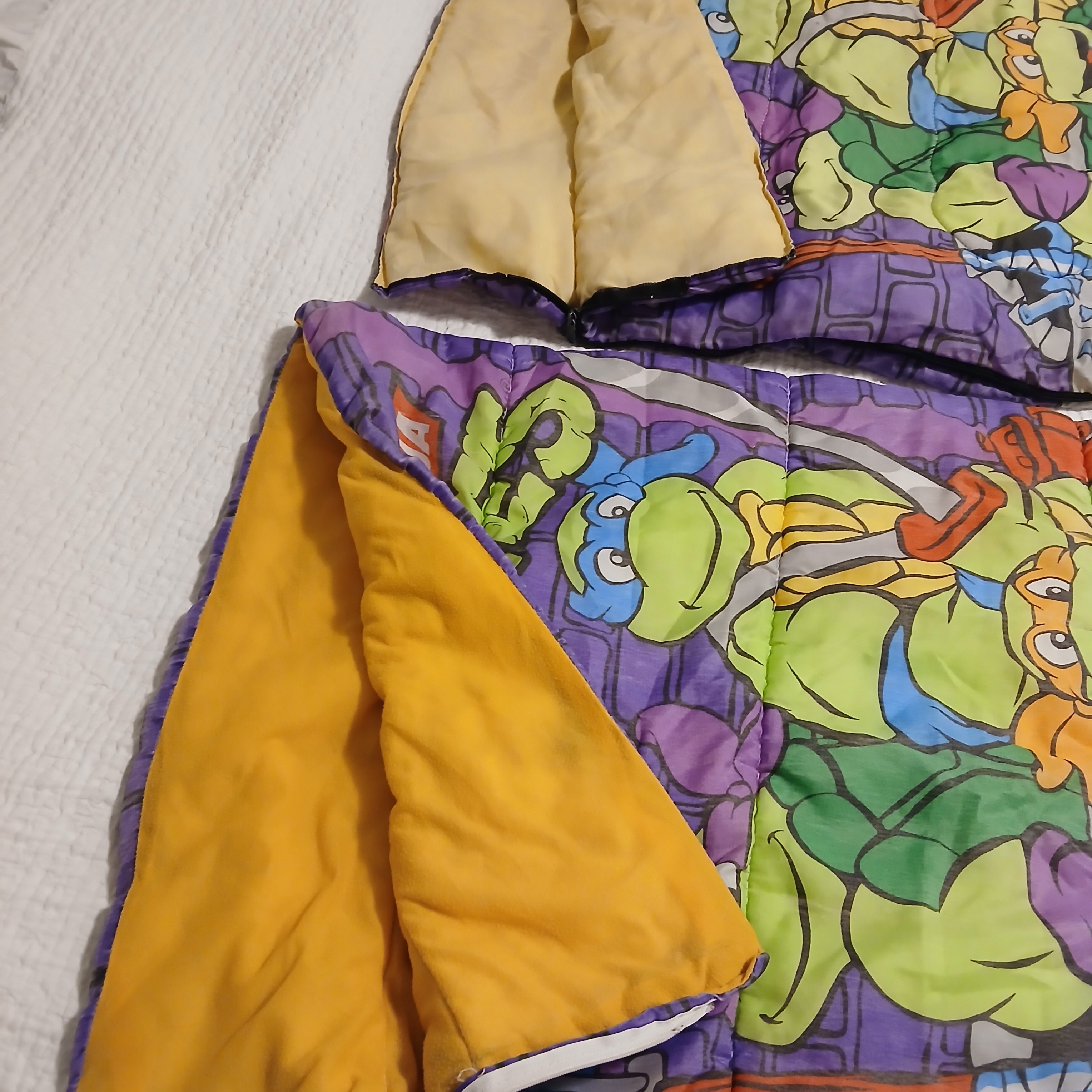 Vintage 1988 Teenage Mutant Ninja Turtles Kids Sleeping Bag - photo 2