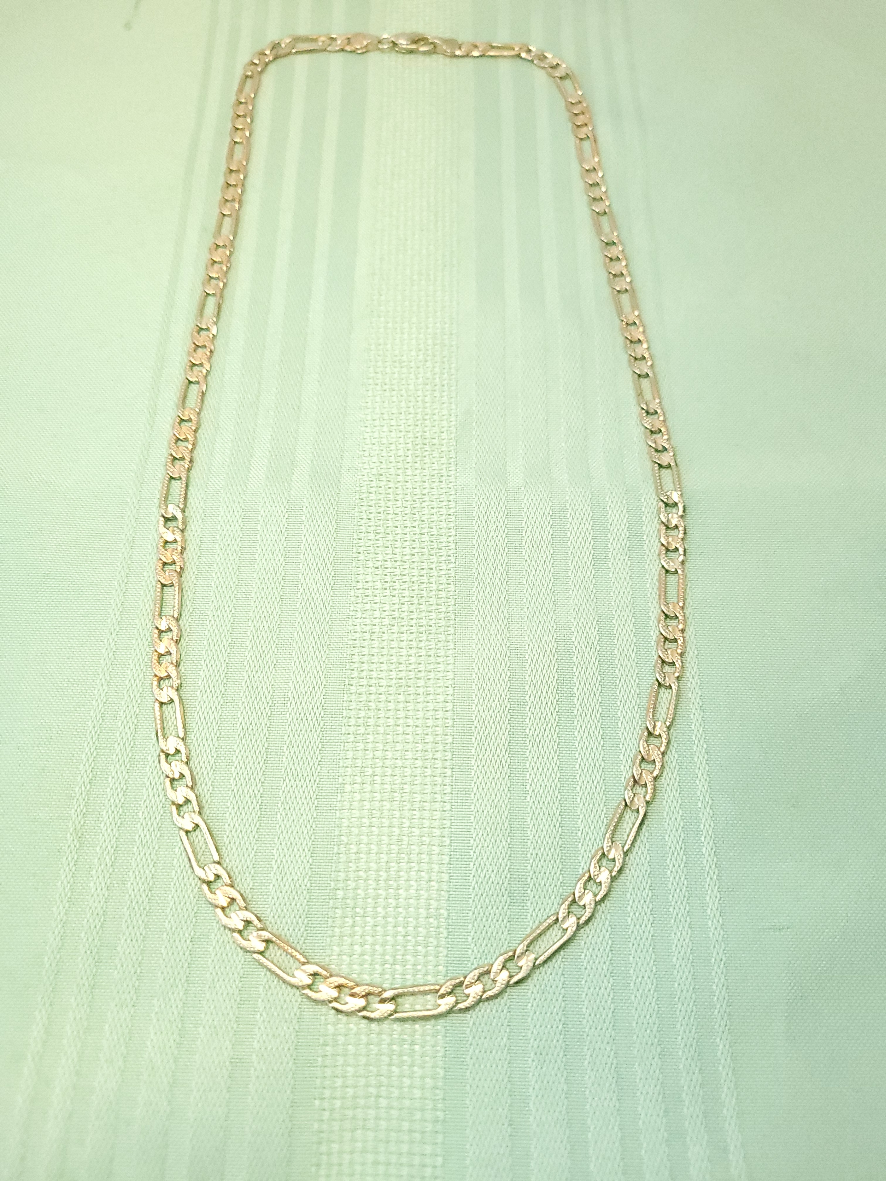 1990s Gold Toned Figaro Chain Necklace 24.25" 5mm Wide Italy - photo 4