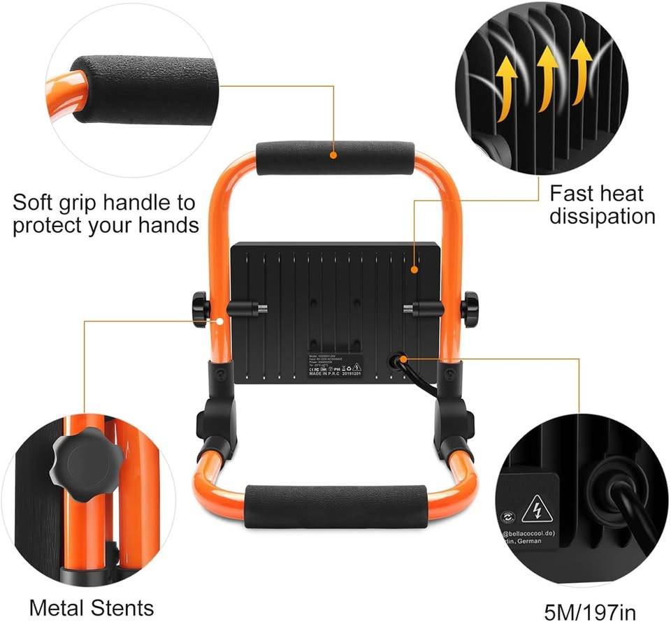 LTE 50W LED Work Light, 4300LM LED Flood Light 500W Equivalent - photo 5