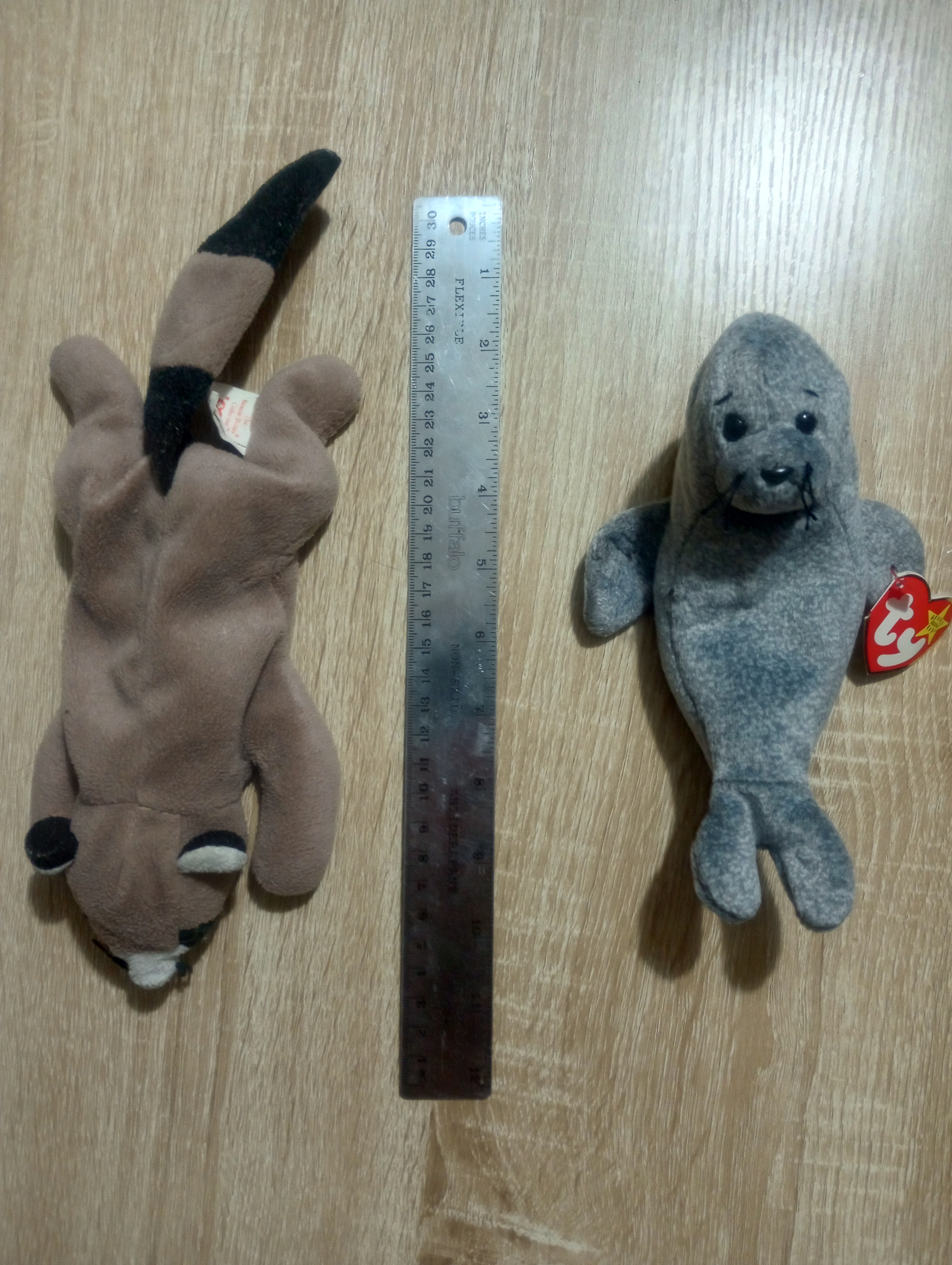 Racoon and Seal Ty Beanie Baby Ringo and Slippery