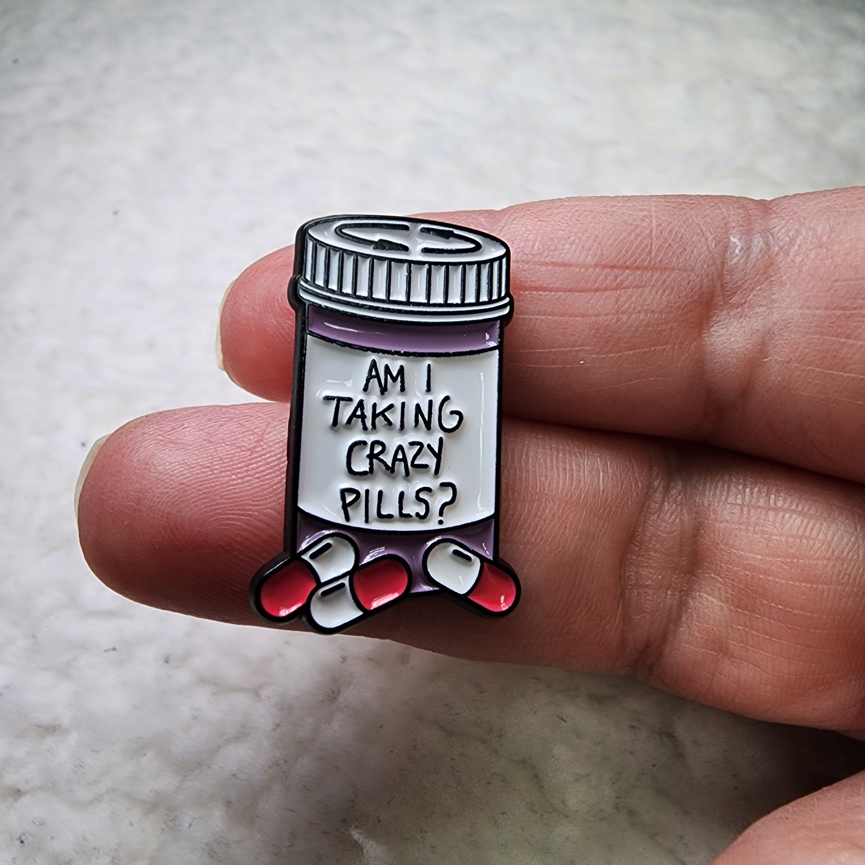 Pill Bottles Set of 5 Brooch Enamel Lapel Pins - photo 3