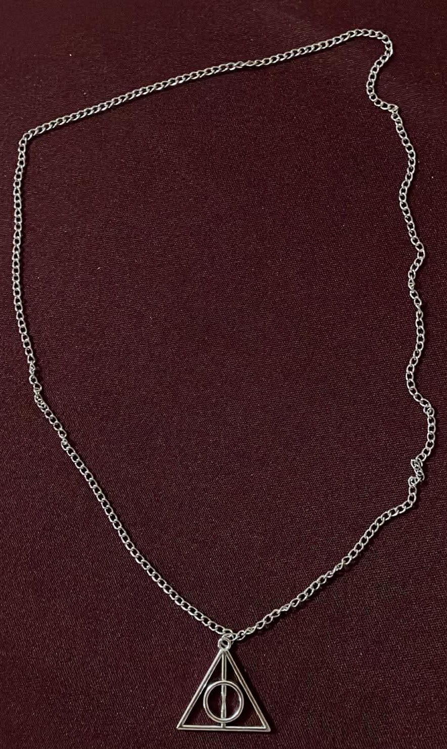 Harry Potter Deathly Hallows Pendant Necklace (New) - 24 Inches