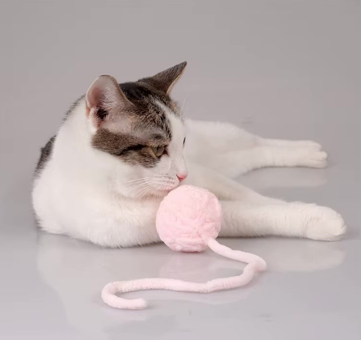 New: Pet Cat Plush Ball Toys (Grey Color Only)