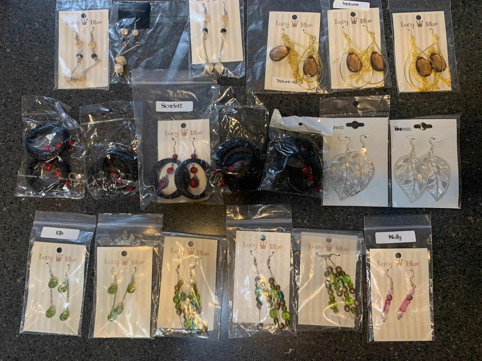 19 Pair Of Brand New Earrings Various Styles