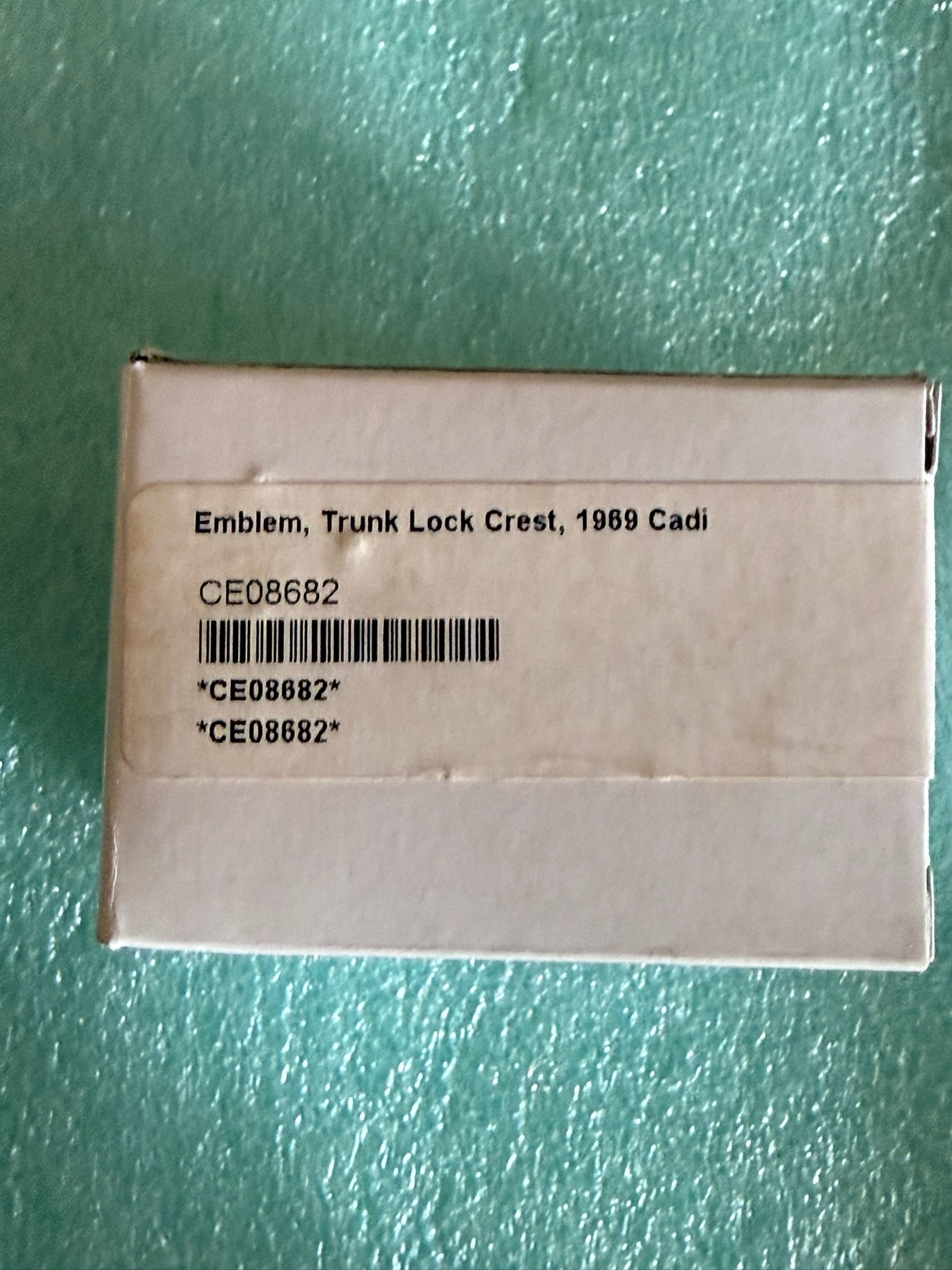 Emblem, Trunk Lock Crest, 1969 Cadillac Eldorado